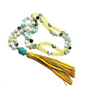 New - Gemstone Mala Necklace